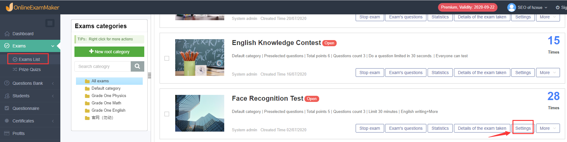 Face Recognition - Help Center - OnlineExamMaker